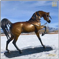 城市公园景观铜马雕塑