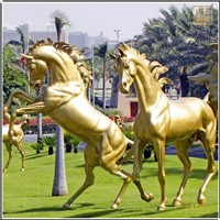 公园动物铜马雕塑
