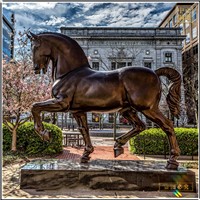 公园大型铜马雕塑